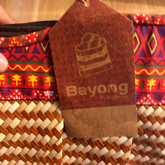 QUICK SALE: Bayong “tote” Brandnew with Tags weaved cotton & wicker material - Picture 2 of 7
